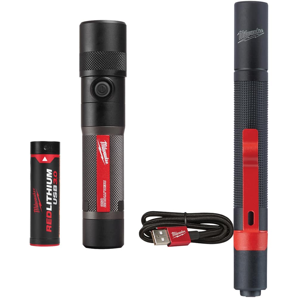 Milwaukee Tool - Flashlights; Type: Industrial/Tactical ; Bulb Type: LED ; Battery Size: 4V ; Rechargeable: Yes ; Maximum Light Output (Lumens): 1100 ; Body Type: Standard - Exact Industrial Supply