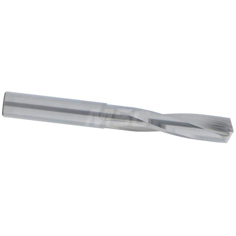 Screw Machine Length Drill Bit: 0.339″ Dia, 135 °, Solid Carbide Bright/Uncoated, Right Hand Cut, Straight-Cylindrical Shank