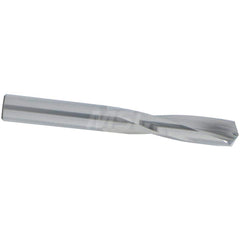 Screw Machine Length Drill Bit: 0.3594″ Dia, 135 °, Solid Carbide Bright/Uncoated, Right Hand Cut, Straight-Cylindrical Shank