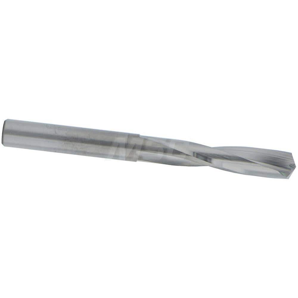 Screw Machine Length Drill Bit: 0.257″ Dia, 135 °, Solid Carbide Bright/Uncoated, Right Hand Cut, Straight-Cylindrical Shank