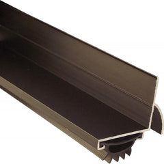 Pemko - Sweeps & Seals; Type: Drip Ledge L Shape Door Shoe ; Width (Inch): 1-1/4 ; Finish/Coating: Dark Bronze Anodized Aluminum ; Material: 6063-T6 Extruded Tempered Aluminum ; Back Strip Brush Width (Inch): 2 ; Bristle Length (Inch): 0.5000 - Exact Industrial Supply