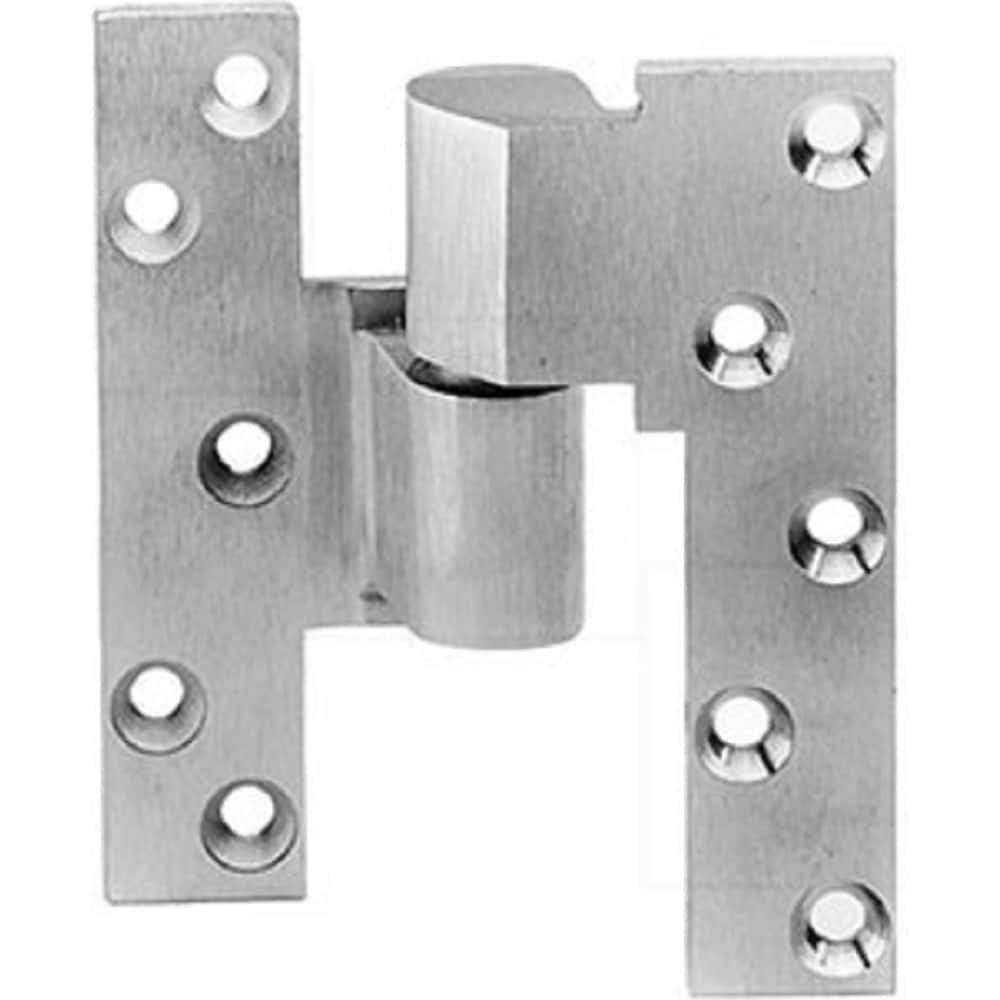 Rixson - Pivot Hinges; Finish/Coating: Satin Chrome ; Material: Brass ; Type: Intermediate Regular Pivot ; Hand: Left Hand ; Leaf Height: 5 (Inch); Length (Inch): 4-1/4 - Exact Industrial Supply