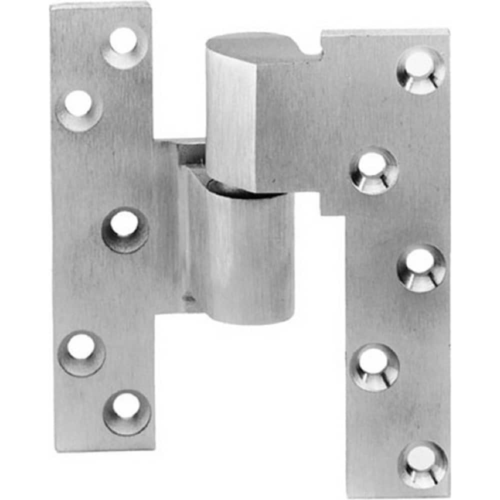 Rixson - Pivot Hinges; Finish/Coating: Satin Chrome ; Material: Brass ; Type: Intermediate Regular Pivot ; Hand: Right Hand ; Leaf Height: 5 (Inch); Length (Inch): 4-1/4 - Exact Industrial Supply