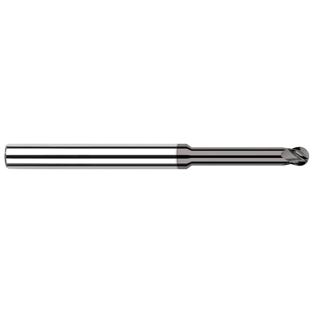 Harvey Tool - 1/16", 3/32" LOC, 1/8" Shank Diam, 4 Flute Solid Carbide Ball End Mill - Exact Industrial Supply