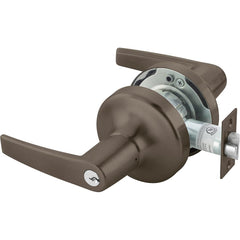 Yale - Lever Locksets; Door Thickness: 1-3/4 (Inch); Door Thickness: 1-3/4 ; Back Set: 2-3/4 (Inch); For Use With: Entrance; General Home or Office Doors ; Finish/Coating: Oxidized Satin Dark Bronze (10B) ; Cylinder Type: 6 Pin Para Keyway - Exact Industrial Supply