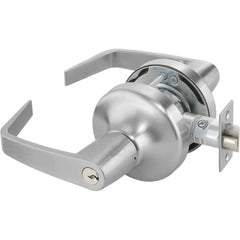 Yale - Lever Locksets; Door Thickness: 1-3/4 (Inch); Door Thickness: 1-3/4 ; Back Set: 2-3/4 (Inch); For Use With: Storeroom; Utility; Exit Doors ; Finish/Coating: Satin Chrome ; Cylinder Type: 6 Pin Schlage C Keway, Keyed - Exact Industrial Supply