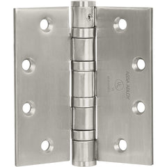 Yale - Commercial Hinges; Length (Inch): 4-1/2 ; Thickness (Decimal Inch): 0.1800 ; Number of Knuckles: 5.000 ; Stanley Finish Code: USP ; Finish/Coating: USP ; Box Quantity: 3 - Exact Industrial Supply