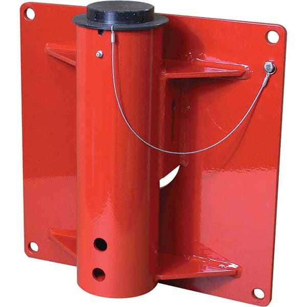 THERN - Davit Crane Bases Base Type: Wall Mount Base Finish/Coating: Red Powder Coat - Benchmark Tooling