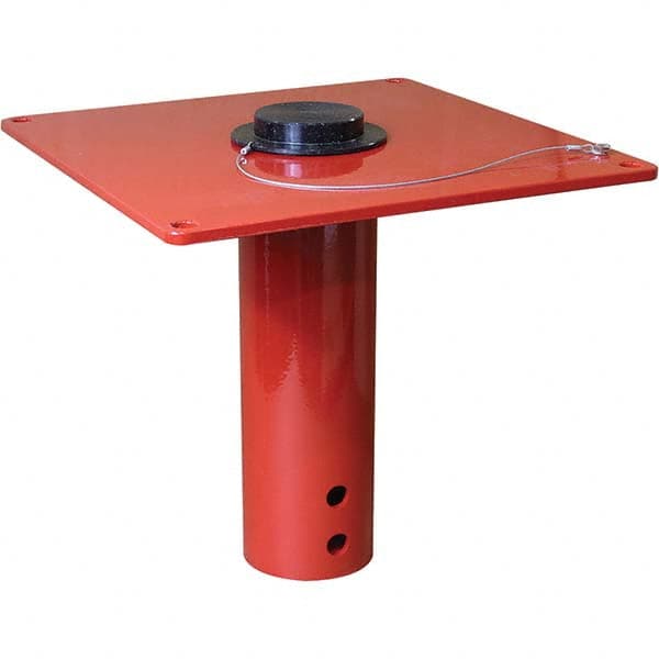 THERN - Davit Crane Bases Base Type: Flush Mount Base Finish/Coating: Red Powder Coat - Benchmark Tooling