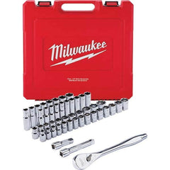 Milwaukee Tool - Socket Sets Measurement Type: Inch/Metric Drive Size: 1/2 - Benchmark Tooling