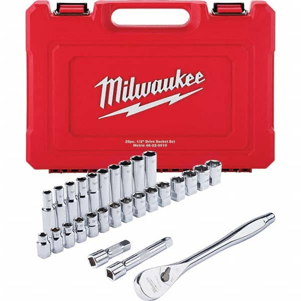 Milwaukee Tool - Socket Sets Measurement Type: Metric Drive Size: 1/2 - Benchmark Tooling