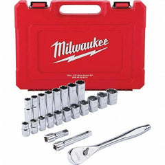 Milwaukee Tool - Socket Sets Measurement Type: Inch Drive Size: 1/2 - Benchmark Tooling