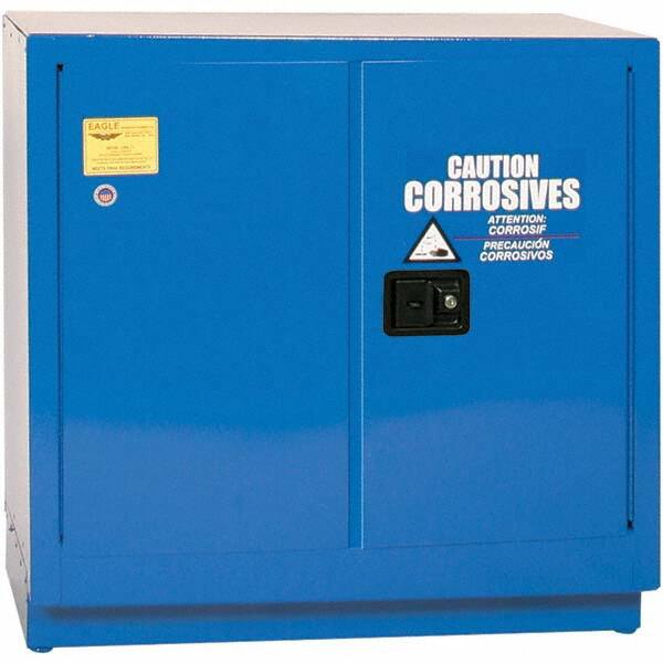 Eagle - Safety Cabinets Hazardous Chemical Type: Corrosive Chemicals Color: Royal Blue - Benchmark Tooling