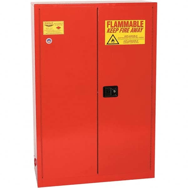 Eagle - Safety Cabinets Hazardous Chemical Type: Flammable and Combustible Liquids Color: Red - Benchmark Tooling