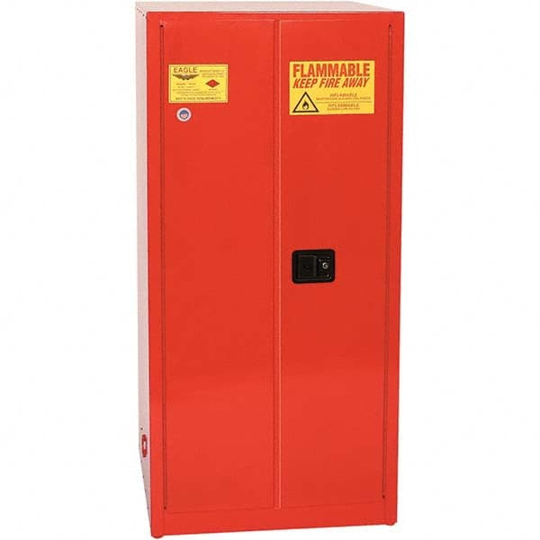 Eagle - Safety Cabinets Hazardous Chemical Type: Flammable and Combustible Liquids Color: Red - Benchmark Tooling