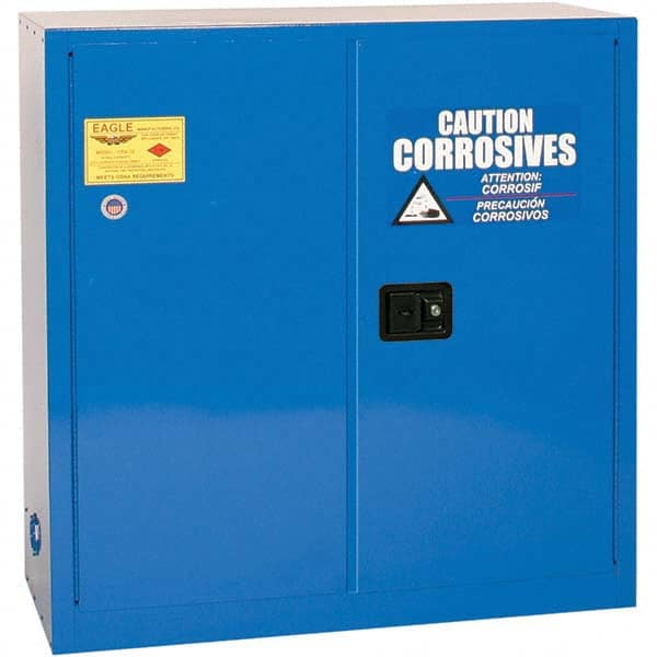 Eagle - Safety Cabinets Hazardous Chemical Type: Corrosive Chemicals Color: Royal Blue - Benchmark Tooling