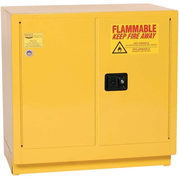 Eagle - Safety Cabinets Hazardous Chemical Type: Flammable and Combustible Liquids Color: Yellow - Benchmark Tooling