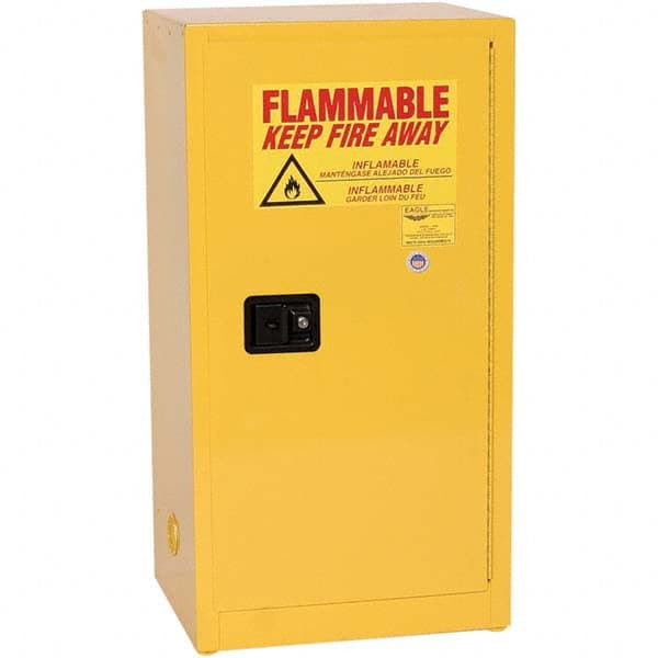 Eagle - Safety Cabinets Hazardous Chemical Type: Flammable and Combustible Liquids Color: Yellow - Benchmark Tooling