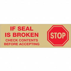 Tape Logic - Shipping & DOT Labels Message Type: Shipping Label Legend: Stop If Seal is Broken - Benchmark Tooling