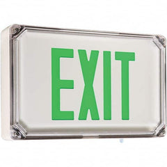 Hubbell Lighting - Illuminated Exit Signs Number of Faces: 2 Letter Color: Green - Benchmark Tooling