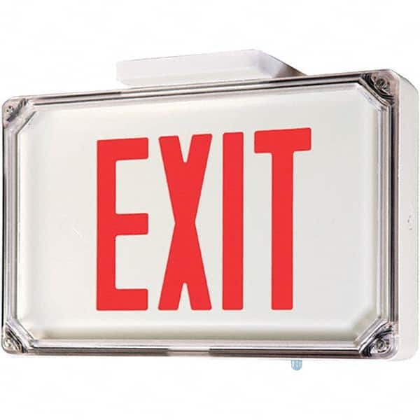 Hubbell Lighting - Illuminated Exit Signs Number of Faces: 1 Letter Color: Red - Benchmark Tooling