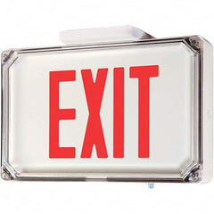 Hubbell Lighting - Illuminated Exit Signs Number of Faces: 1 Letter Color: Red - Benchmark Tooling