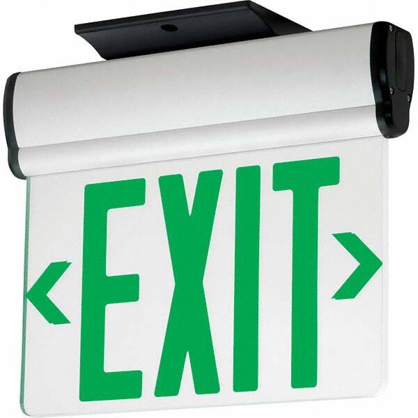 Hubbell Lighting - Illuminated Exit Signs Number of Faces: 2 Letter Color: Green - Benchmark Tooling