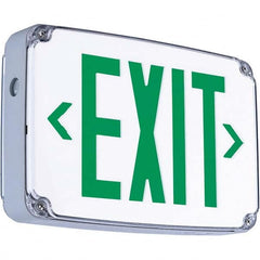 Hubbell Lighting - Illuminated Exit Signs Number of Faces: 2 Letter Color: Green - Benchmark Tooling