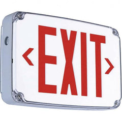 Hubbell Lighting - Illuminated Exit Signs Number of Faces: 1 Letter Color: Red - Benchmark Tooling