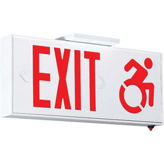 Hubbell Lighting - Illuminated Exit Signs Number of Faces: 1 Letter Color: Red - Benchmark Tooling