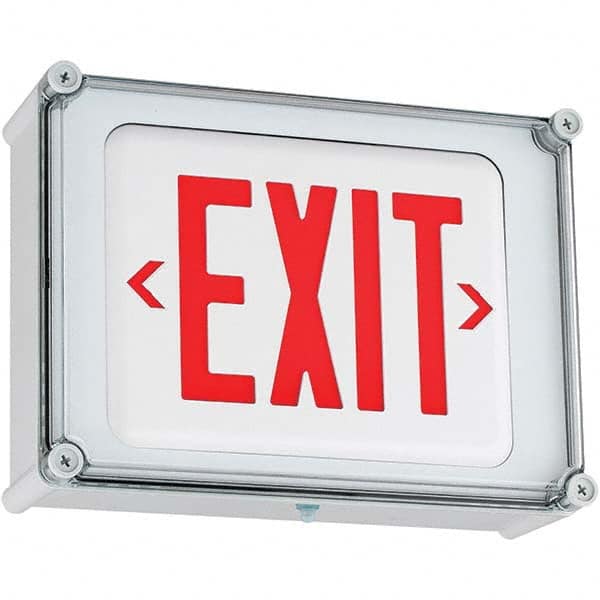 Hubbell Lighting - Illuminated Exit Signs Number of Faces: 1 Letter Color: Red - Benchmark Tooling