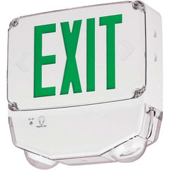 Hubbell Lighting - Illuminated Exit Signs Number of Faces: 2 Letter Color: Green - Benchmark Tooling