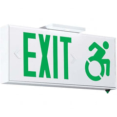 Hubbell Lighting - Illuminated Exit Signs Number of Faces: 1 Letter Color: Green - Benchmark Tooling