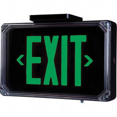 Hubbell Lighting - Illuminated Exit Signs Number of Faces: 2 Letter Color: Green - Benchmark Tooling