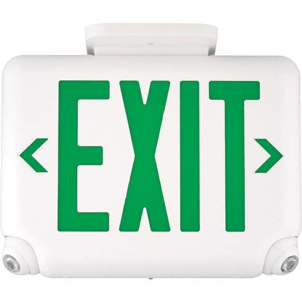 Hubbell Lighting - Combination Exit Signs Mounting Type: Wall Mount; Ceiling Mount Number of Faces: 1 - Benchmark Tooling