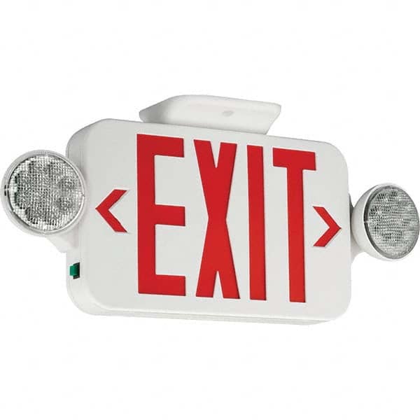 Hubbell Lighting - Combination Exit Signs Mounting Type: Wall Mount; Ceiling Mount Number of Faces: 1 - Benchmark Tooling