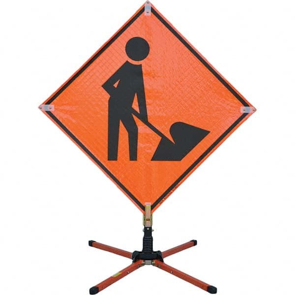 VizCon - Sign Posts & Traffic Sign Accessories Type: Roll-Up Sign Stand Sign Post/Stand Height (Feet): 3 - Benchmark Tooling