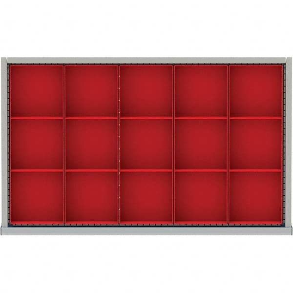 LISTA - 15-Compartment Drawer Divider Layout for 3.15" High Drawers - Benchmark Tooling