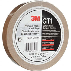 3M - 50m x 24mm x 11 mil Tan Cotton Cloth Gaffers Tape - Benchmark Tooling