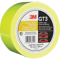 3M - 50m x 72mm x 11 mil Fluorescent Yellow Cotton Cloth Gaffers Tape - Benchmark Tooling