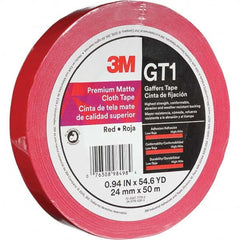 3M - 50m x 24mm x 11 mil Red Cotton Cloth Gaffers Tape - Benchmark Tooling