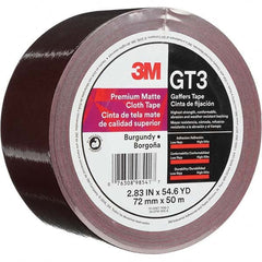 3M - 50m x 72mm x 11 mil Burgundy Cotton Cloth Gaffers Tape - Benchmark Tooling
