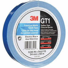 3M - 50m x 24mm x 11 mil Blue Cotton Cloth Gaffers Tape - Benchmark Tooling