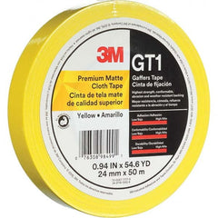 3M - 50m x 24mm x 11 mil Yellow Cotton Cloth Gaffers Tape - Benchmark Tooling