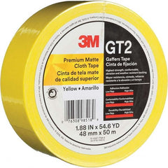 3M - 50m x 48mm x 11 mil Yellow Cotton Cloth Gaffers Tape - Benchmark Tooling