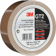 3M - 50m x 48mm x 11 mil Tan Cotton Cloth Gaffers Tape - Benchmark Tooling