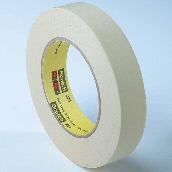 3M - 4" Wide x 60 Yd Long x 5.9 mil Tan Crepe Paper Masking Tape - Benchmark Tooling