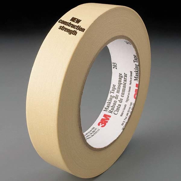 Masking Tape: 72 mm Wide, 55 m Long, 4.7 mil Thick, Beige Crepe Paper, Rubber Adhesive, 22 lb/in Tensile Strength