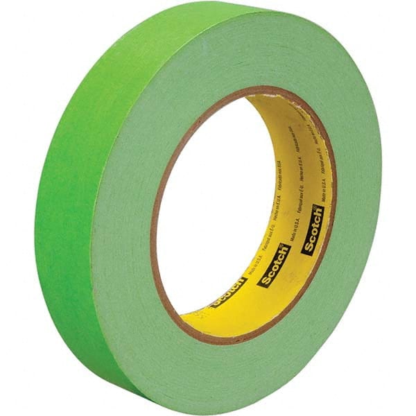 3M - 2" Wide x 60 Yd Long x 6.7 mil Light Green Paper Masking Tape - Benchmark Tooling