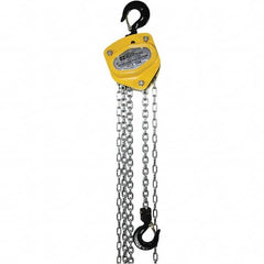 OZ Lifting Products - 2,000 Lb Capacity, 15' Lift Height, Manual Chain Hoist with Overload Protection - Benchmark Tooling